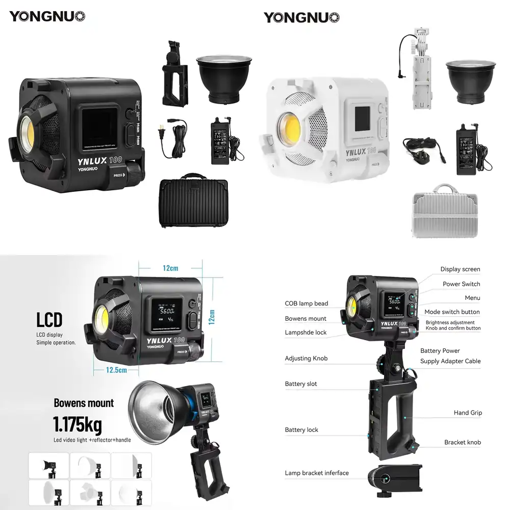Photography Studio - YONGNUO YNLUX100 100W 3200K-5600K Kompakt El