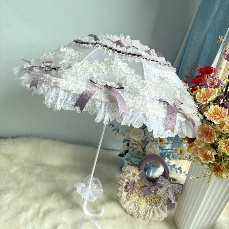 Photography Umbrella - Lolita Kız Kalbi Prenses Mor ve