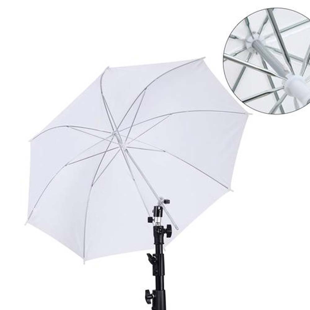 Photography Umbrella - 50cm/20 İnç Fotoğrafçılık Şemsiyesi Metal Saplı