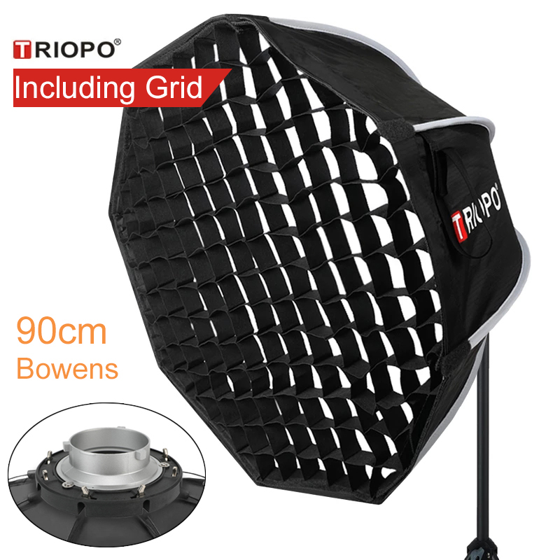 Photography Umbrella - Triopo 90cm Fotoğraf Taşınabilir Bowens Mount