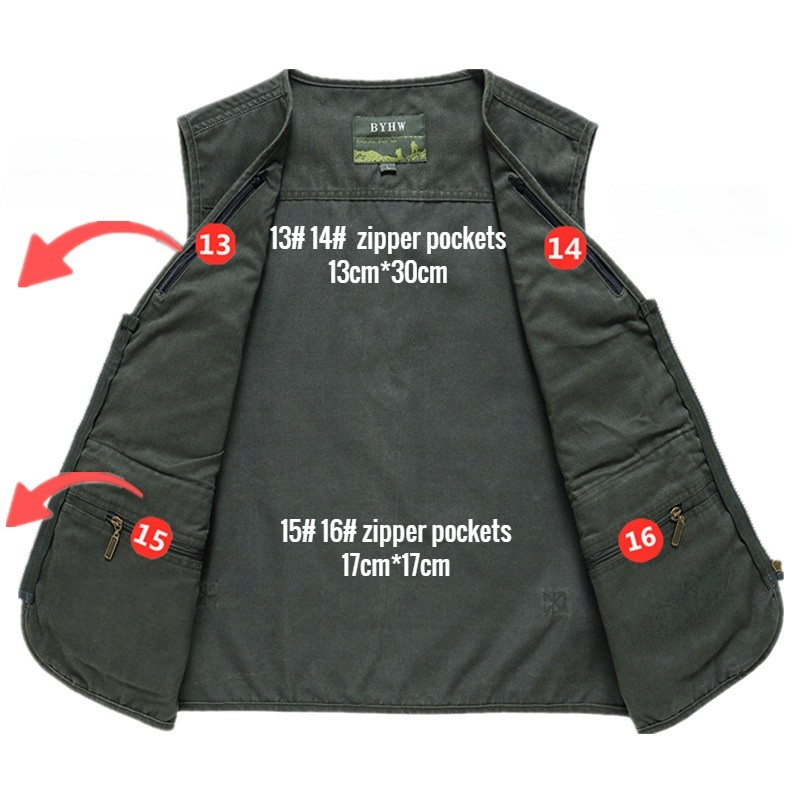 Çok Cep erkek Yelek Fermuar Ko - Photography Jacket incelemesi ve fiyatı