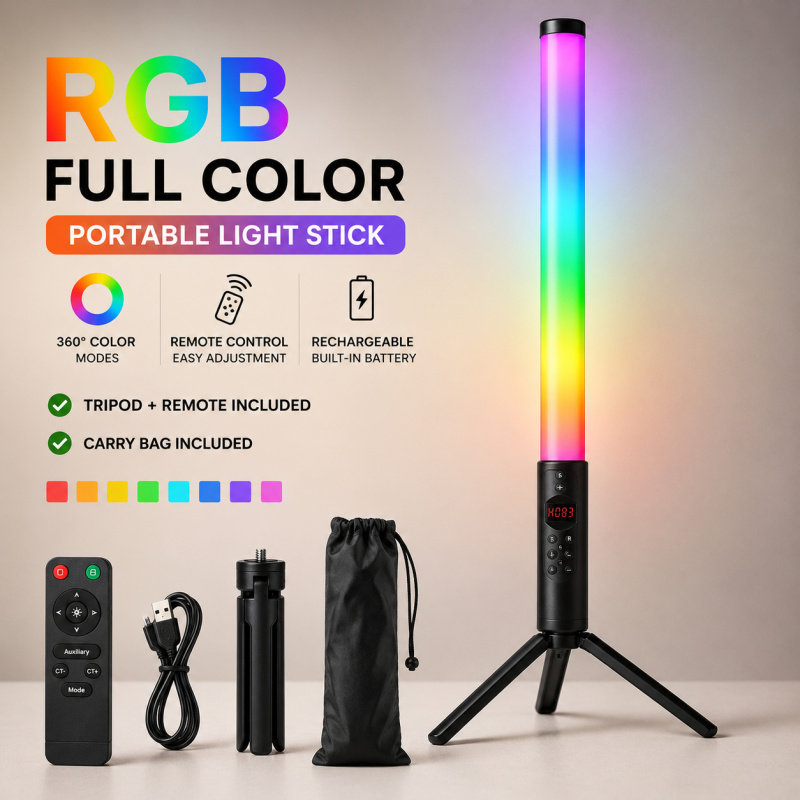 RGB El Tipi Video Işık Çubuğu, - Photography Umbrella Lights incelemesi ve fiyatı